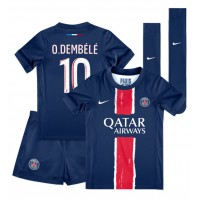 Billiga Paris Saint-Germain Ousmane Dembele #10 Barnkläder Hemma fotbollskläder till baby 2024-25 Kortärmad (+ Korta byxor)